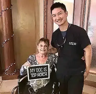 Patient with the Precision Dental Care team