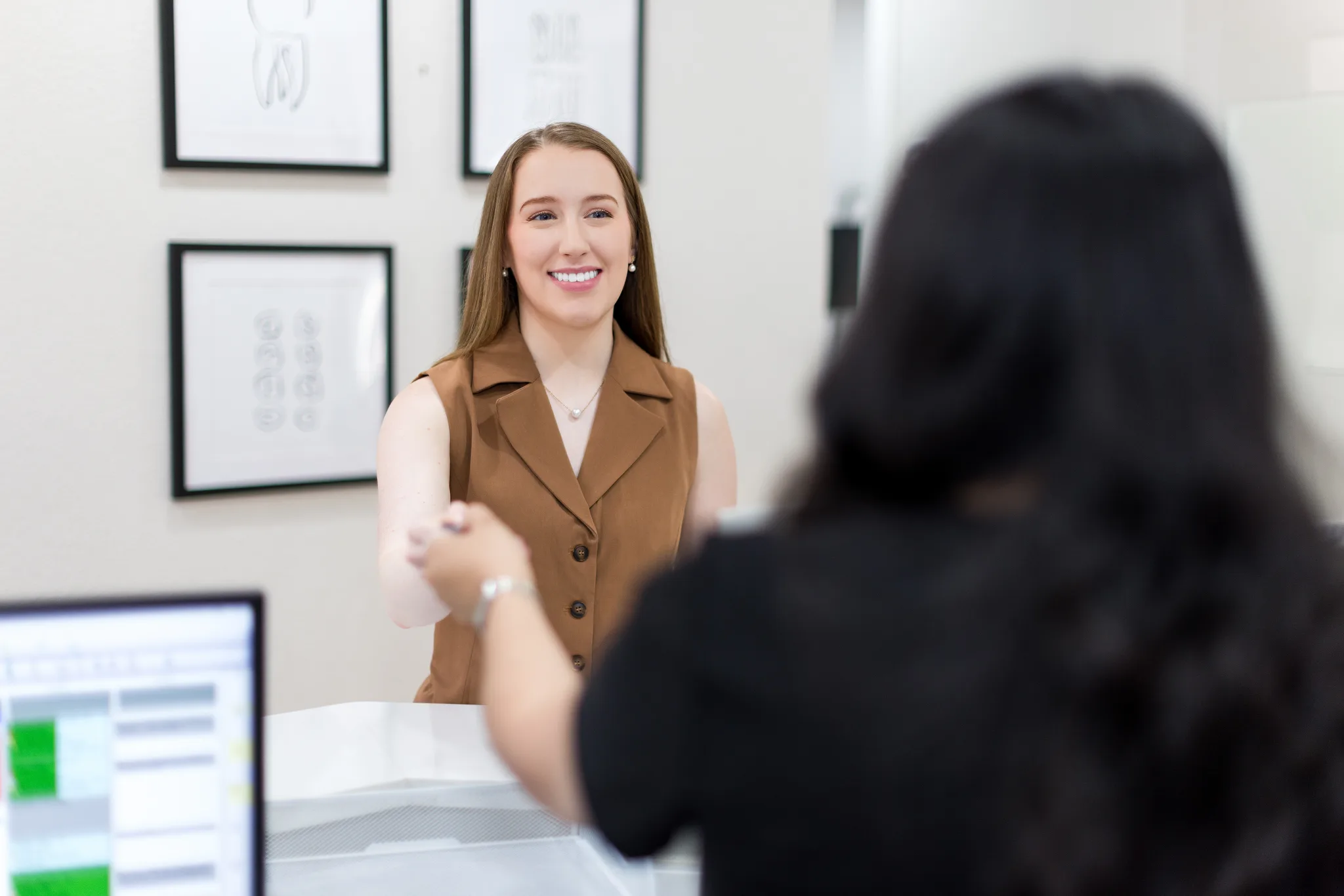 The front desk at the Duncanville office
