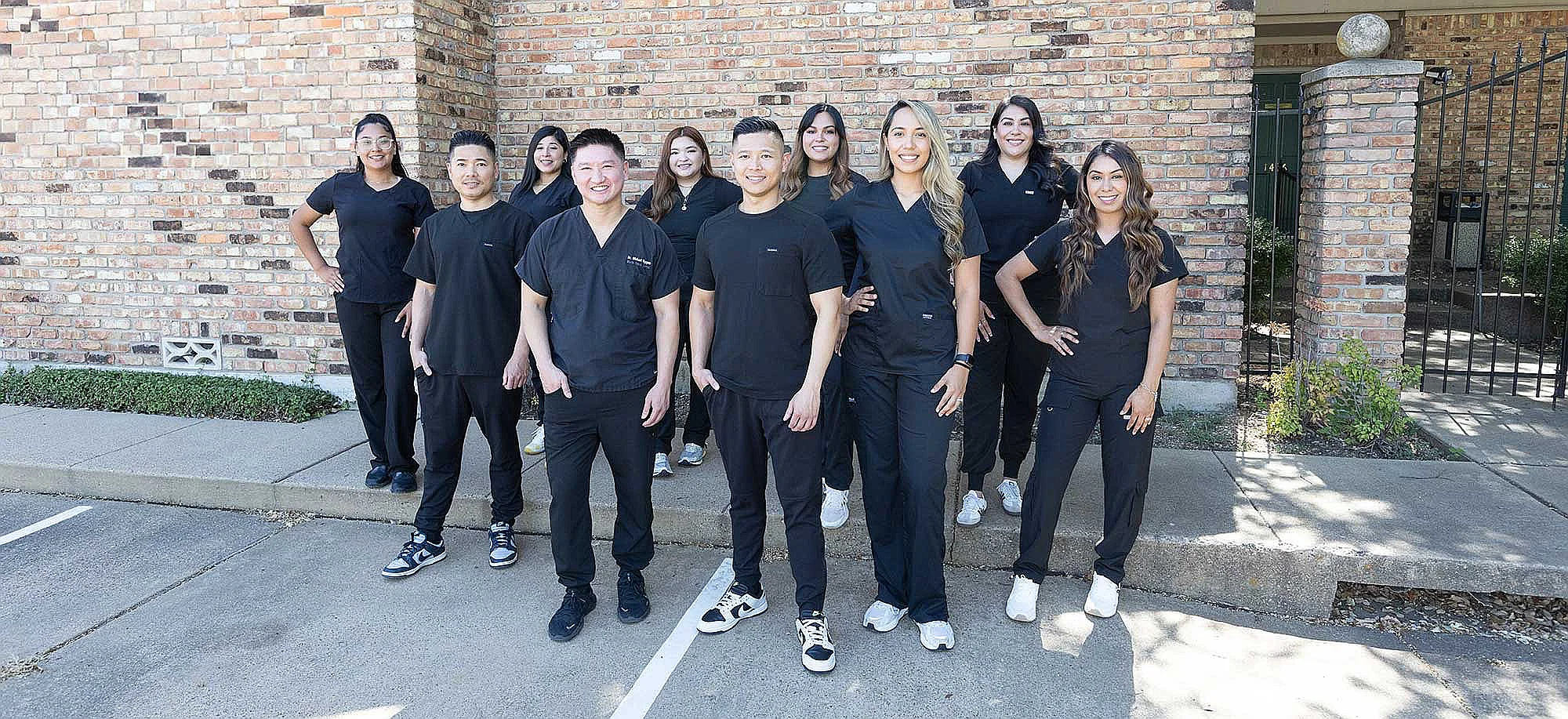 The Precision Dental Care team outside the Duncanville office